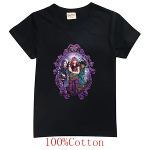 子孫男の子の女の子のティーンエイジャー服tシャツキッズ服tシャツ子供漫画カジュアルトップ 10ベストセールスディズニーの子孫-9