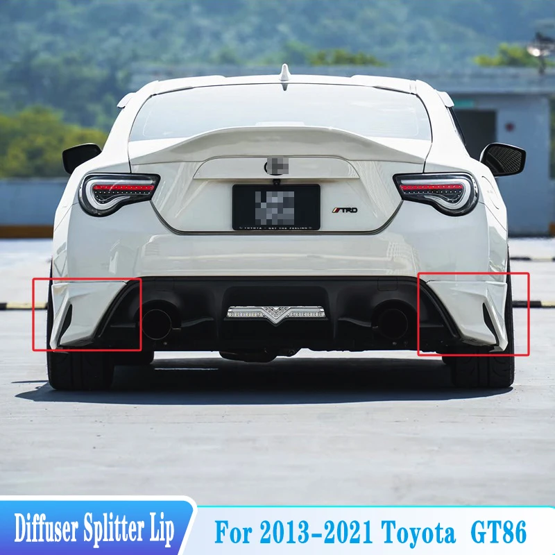 

For 2013-2021 Toyota GT86 Rear Bumper Splitter Diffuser Corner Guard Cover Decorate Exterior Trim Car Tuning BodyKit Accessories
