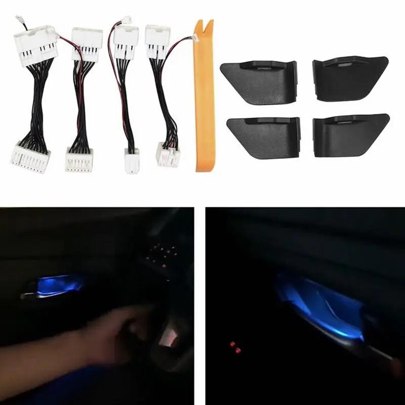 For Nissan Sylphy SENTRA B18 2019 2020 2021 Door Bowl Armrest Atmosphere Light Interior LED Door Bowl Handle Frame Light