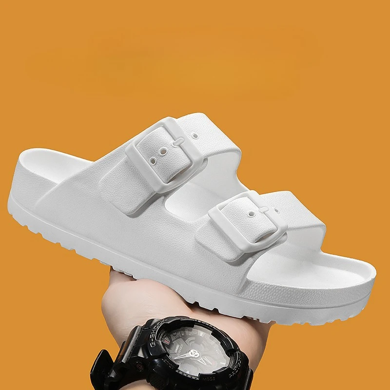 Women EVA Lightweight Birken Shoes Slides Slippers with Adjustable Double Straps Slip on Rubber Sandals Flats Ladies Summer