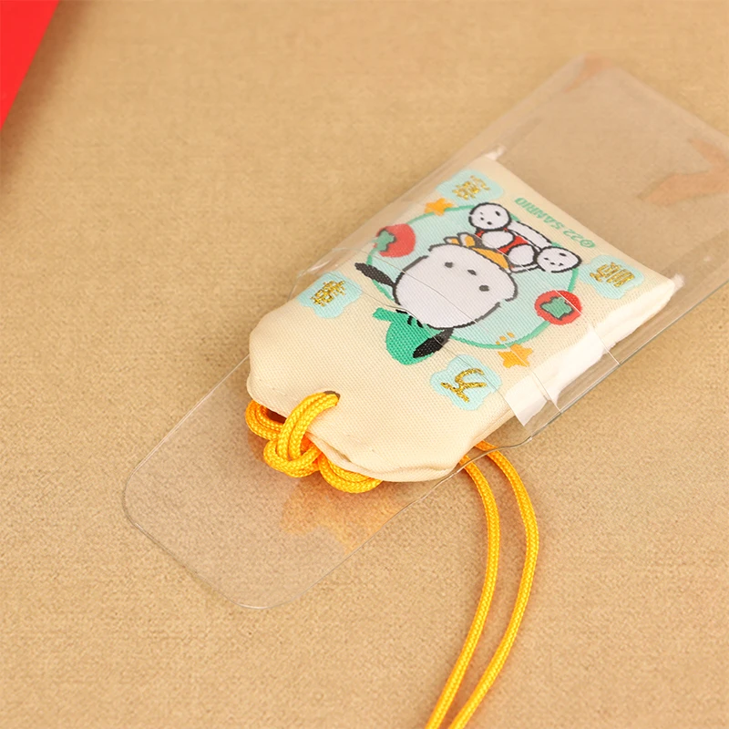 Melody Pochacco Embroidery Keychain Sanrio Anime HelloKittys Amulet Pendant Protective Charm Bag Accessories Gifts