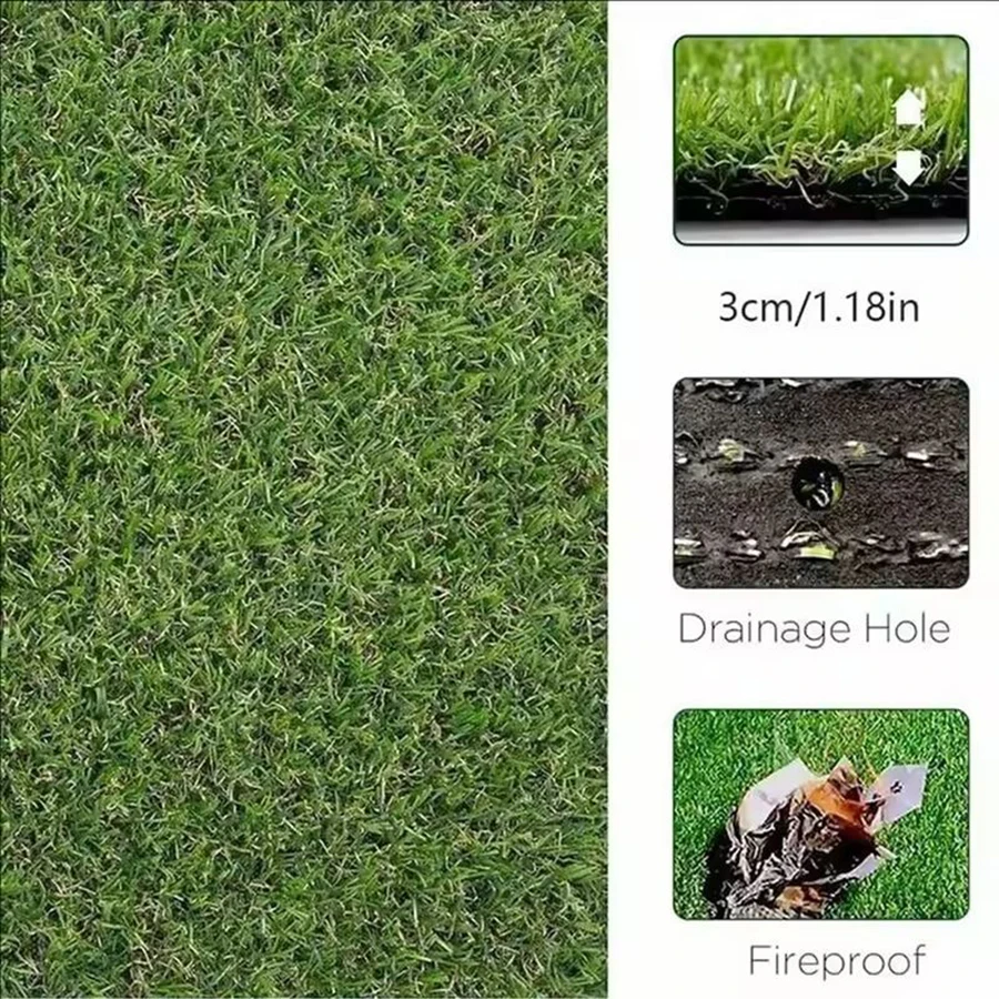 3 cm Grass Length Synthetic Turf, Suitable For Indoor And Outdoor Pet Dogs, Artificial Grass Mat, Carpet,Garden Backyard,Balcony