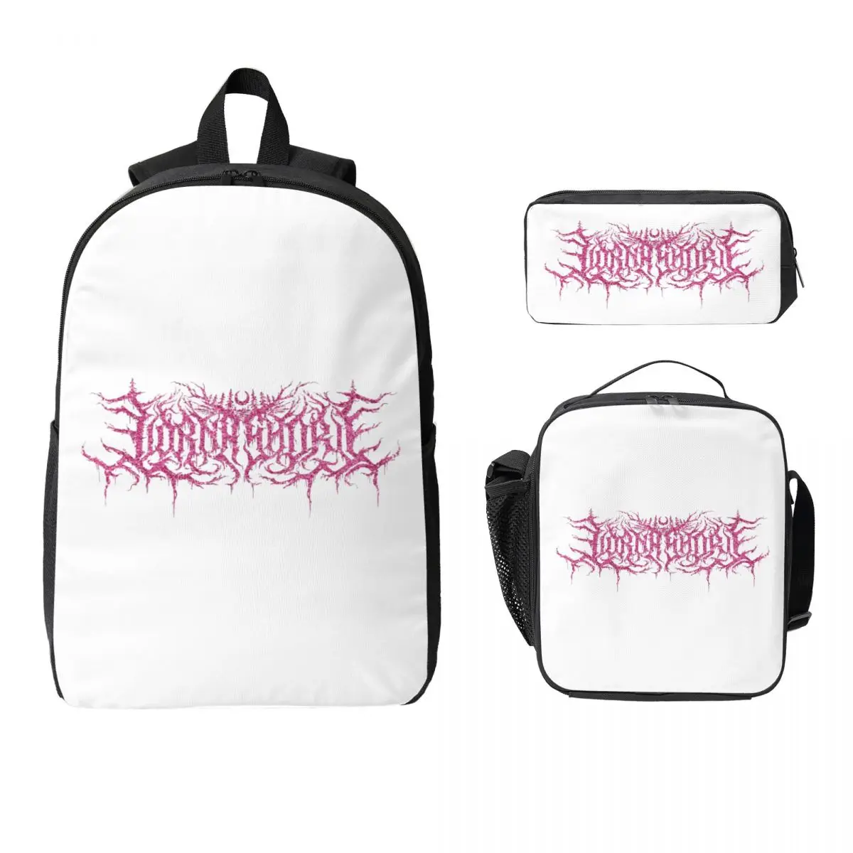 

Lorna Singer Shore Band Backpack Boys Girls BookBag School Bag Computer Shoulder Bags 3ps Insulated Lunch Bag Pencil Case