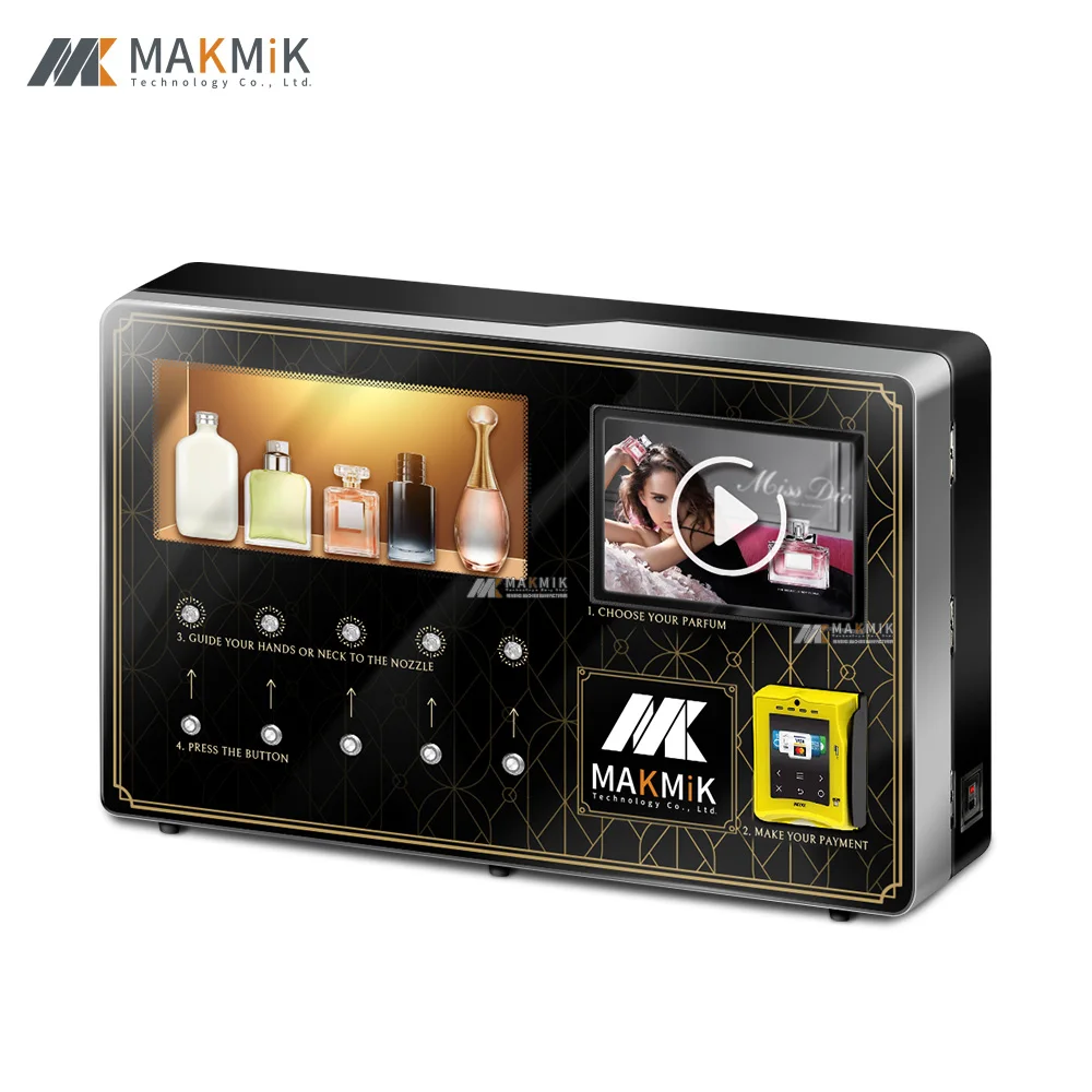 

MAKMiK Convenient and Practical Desktop Metal Perfume Vending Machine and Wall Mounted Perfume Vending Machine for Banquet Hall