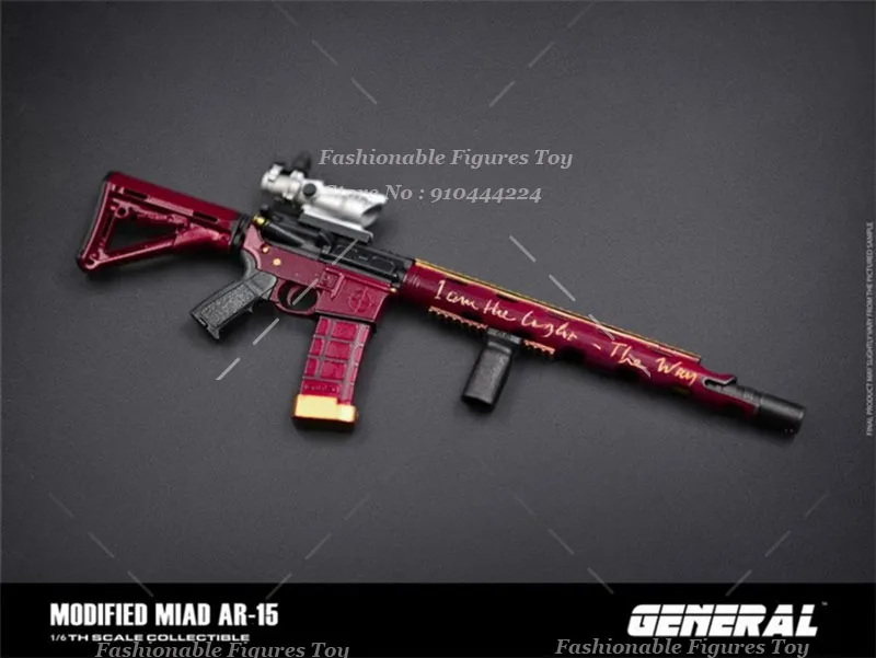 GENERAL GA-009 Escala 1/6 Arma de Soldado Clássicos Ar-15 Tipo Rifles Modelo de Plásticos de Combate Militar Fit 12 "Figura de Ação Corpo