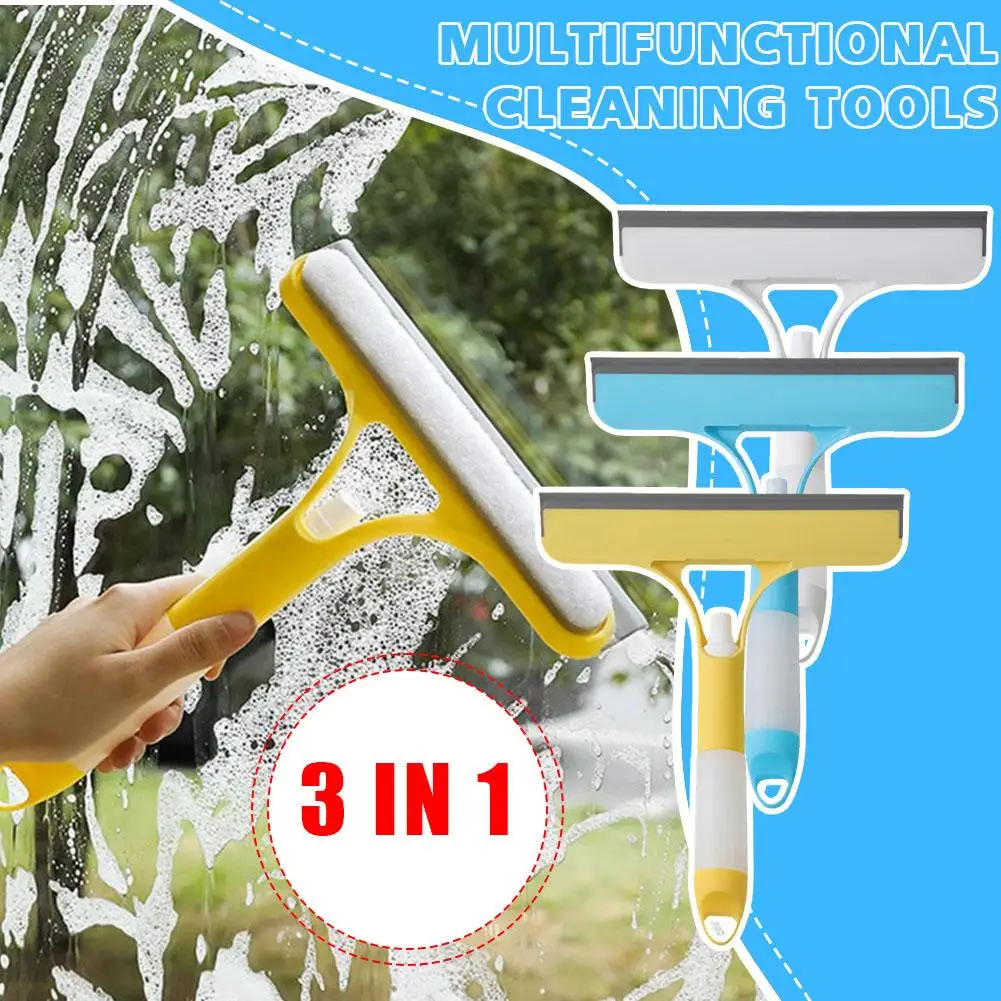 3 In 1 Window Glass Cleaning Car Windows Glass Cleaner Bathroom Multifunctional Scraper Window Cleaning Tool Home Clean Products