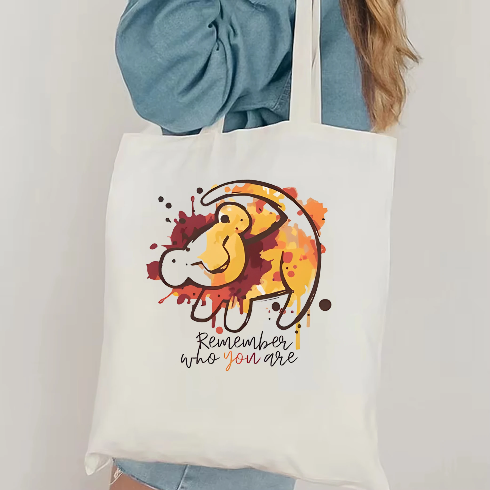 Lion King Disney tote bag Disney Simba shopping bag da donna ricorda chi sei la borsa a tracolla portatile del re leone