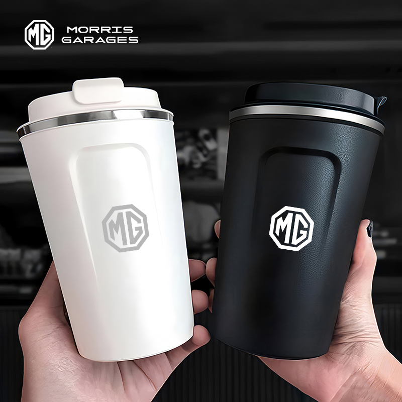  Car Portable Coffee Cup Laser Car Logo Insulated Mug For MG 4 5 6 7 Cyberster ES5 ONE MG5 Scorpio ZS HS MARVEL-R Hector MG3 EZS 