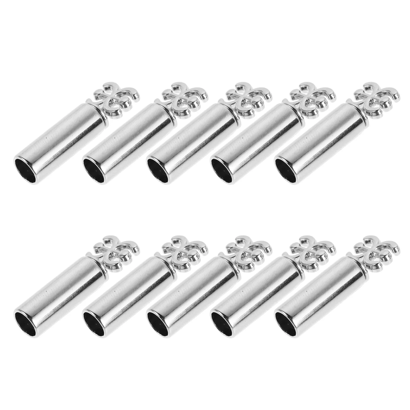 10Pcs Metal Drawstring Cord End Caps Silver Adjustable Cord Locks for Hoodie Sweatpants Parka Rope End Clamp Buckle