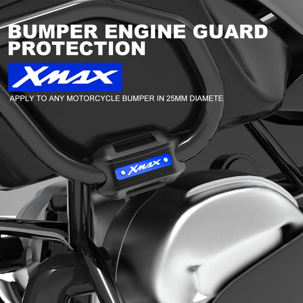 

2023 New 25mm For YAMAHA XMAX300 XMAX250 X-MAX XMAX 300 250 Motorcycle Engine Crash bar Protection Bumper Decorative Guard Block