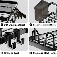 No Drilling Stainless Steel Triangle Double Layer Shelf for Bathroom Balcony Kitchen Corner Storage Space Saving Durable Design - Image 3