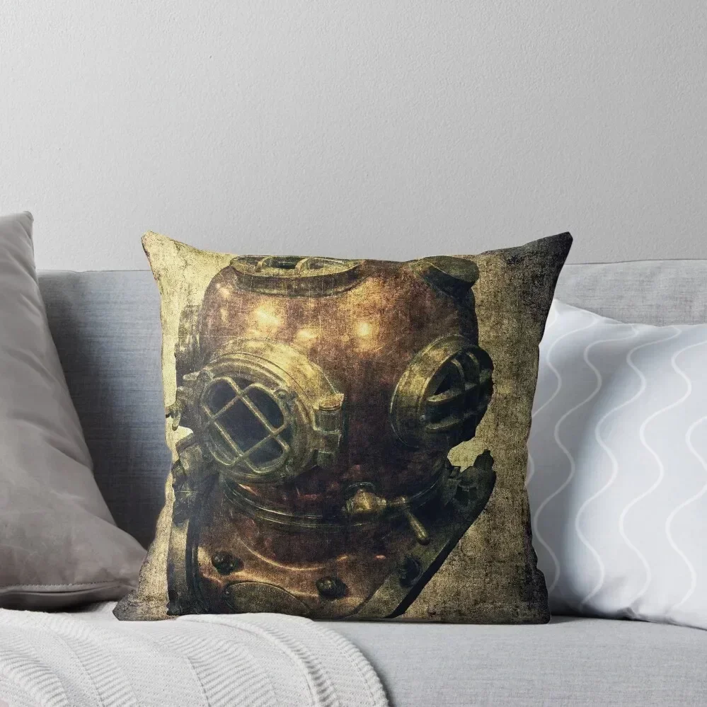 DEEP SEA DIVING HELMET GRUNGE Throw Pillow Pillow Cases Decorative Sofa Covers christmas pillowcases Sofa Cushions Cover pillow