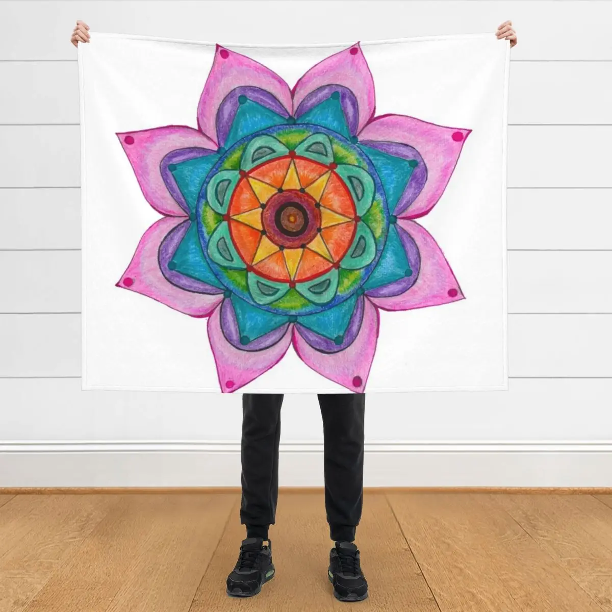

Cosmic Mandala Throw Blanket decorative Warm Polar Blankets