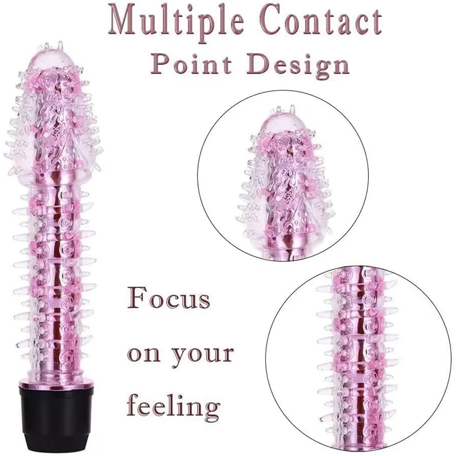 Portable vaginal vibrator, provocative clitoris bar, female Massager device, soft silicone head and super strong mini motor vibrator