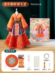 DIY Kids Clothing Design Tailoring Change Doll Handmade Creation Toys DIY Children's Hanfu Girl New Year Birthday Gift Costume