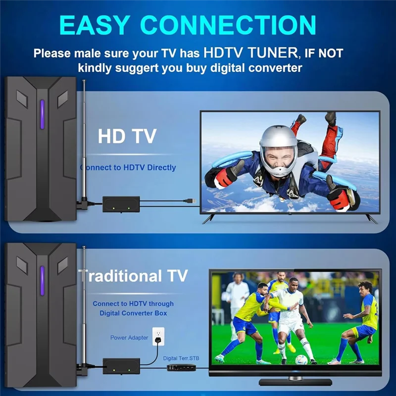 

A16Q-DVBT2 ТВ-антенна Наружный сильный сигнал HDTV HD 4K Полный ТВ-усилитель сигнала Мощная цифровая антенна для телевизора дальнего действия