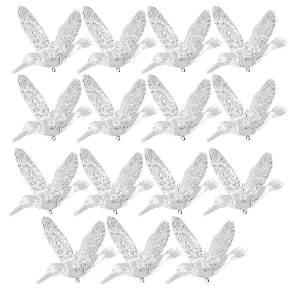 20 قطعة الطيور الطنانة واضحة الزخرفية حلي معلقة لحفل الزفاف شجرة عيد الميلاد نافذة الستار الثريا المنزل DIY بها بنفسك مشاريع #2