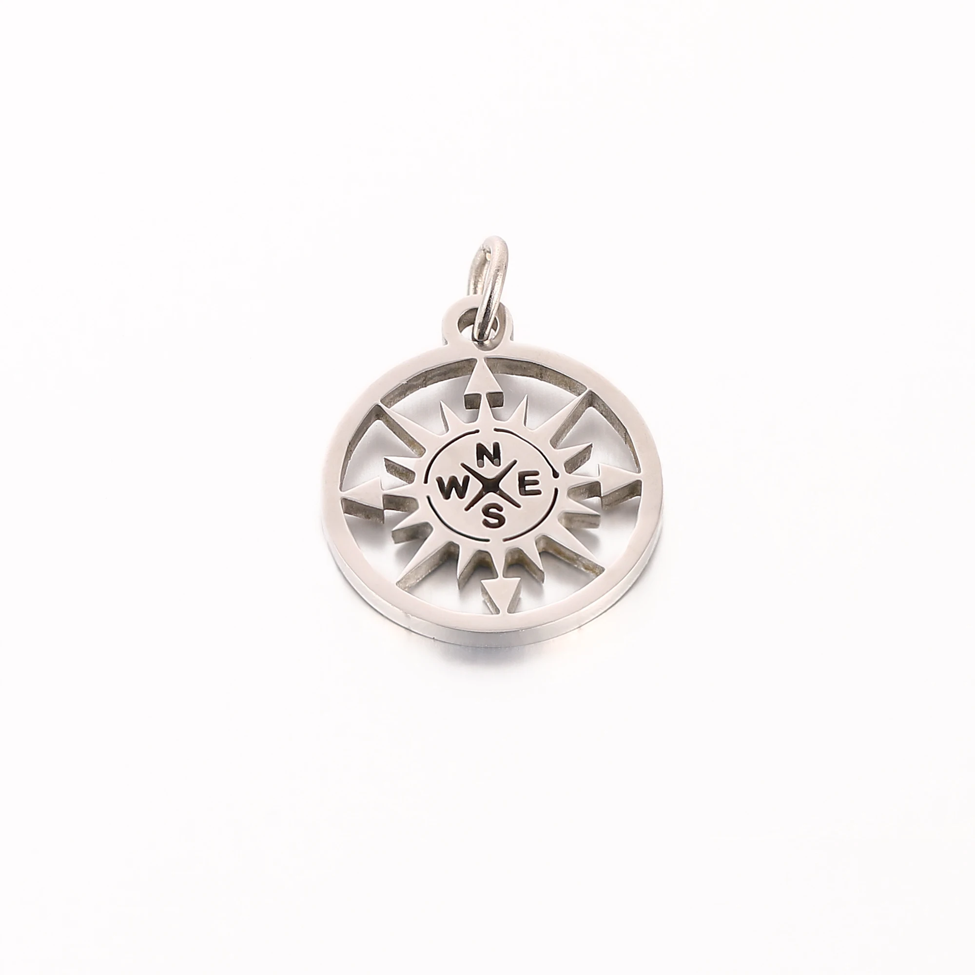 5pcs nautischer Kompass Charms Edelstahl Hawaii Sea Charm Anhänger DIY hand gefertigten Schmuck für Ohrringe Armband Halskette machen – Detail 4