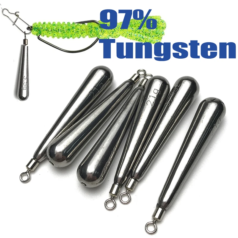 

97% Tungsten Fishing Sinkers Free Dropshot Rig Weights for Freshwater or Saltwater Bass Fishing Tungsten Drop Shot Weights