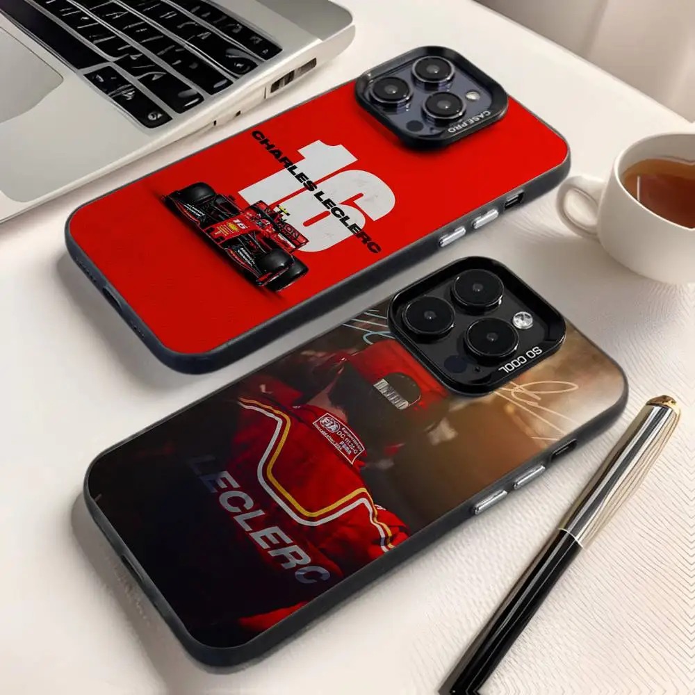 

Charles Leclerc Phone Case For iPhone 16,15,14,13,12,11,8,7,Pro,Max,Plus,Mini,XS,SE Anti Fall Black Matte Hard