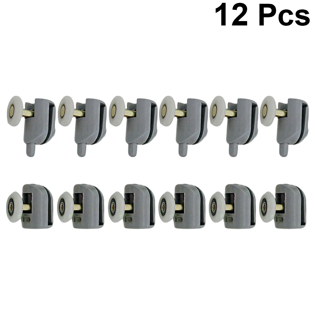 

12 Pcs Shower Door Roller Single Wheel High Grade Material Replacement Parts Accessories Glass Door Pulley Bathrooms