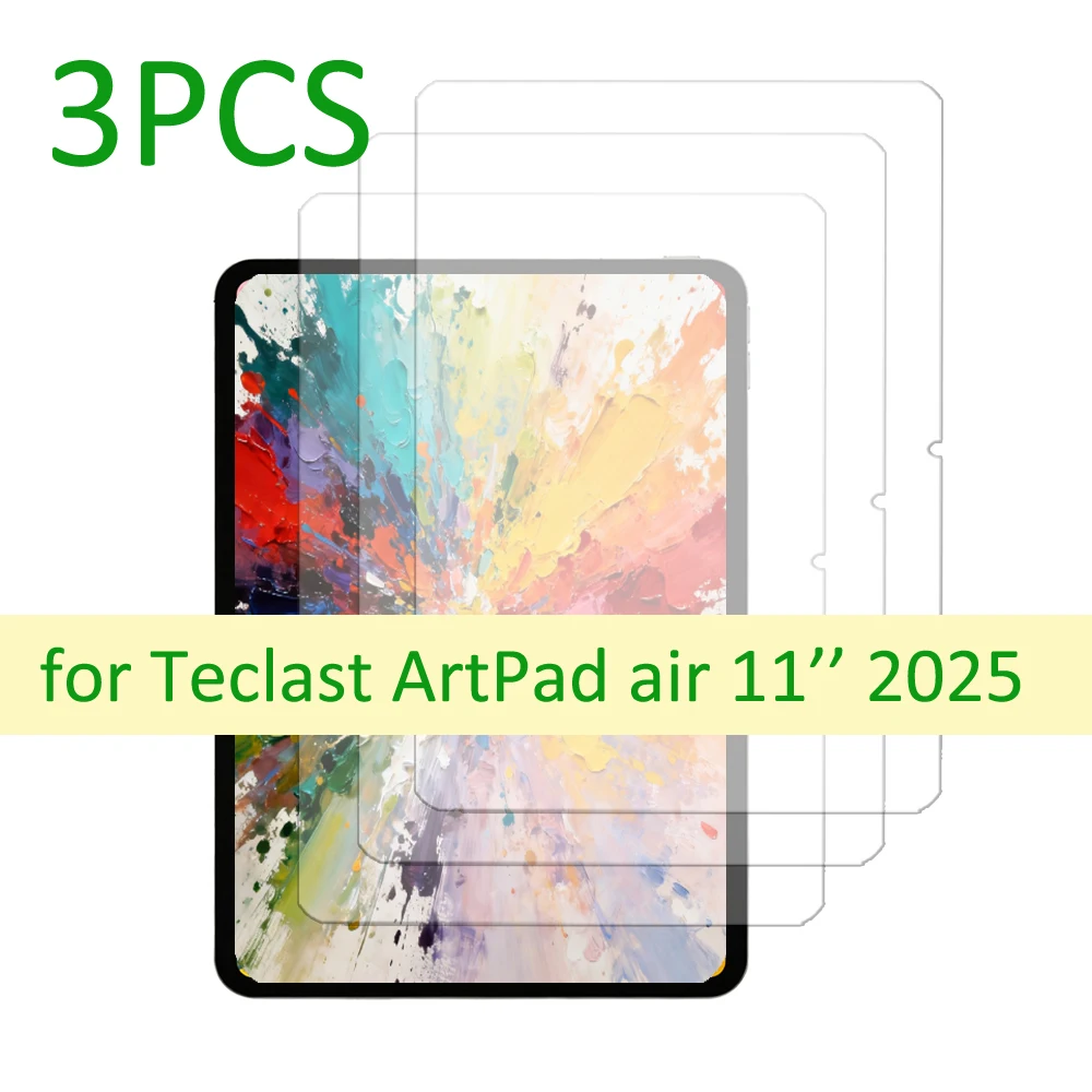

3 упаковки защитной пленки из закаленного стекла для Teclast Artpad air 11 дюймов 2025 art Pad воздушная защитная пленка твердость 9H HD прозрачная пленка