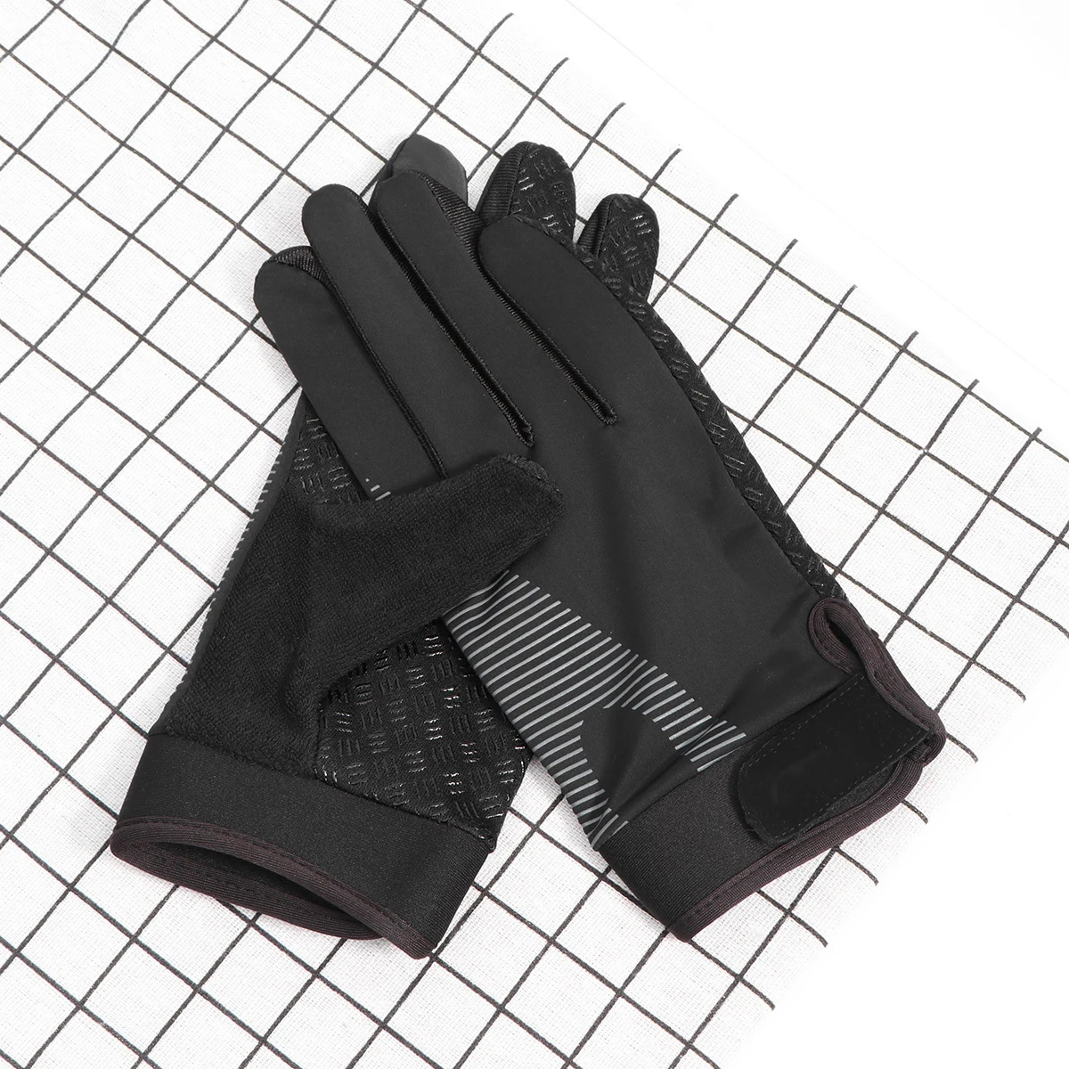 

1 Pair Anti-Slip Diving Fishing Gloves For Swimming Snorkeling Kayaking Water Sports Cycling Gloves Black Size