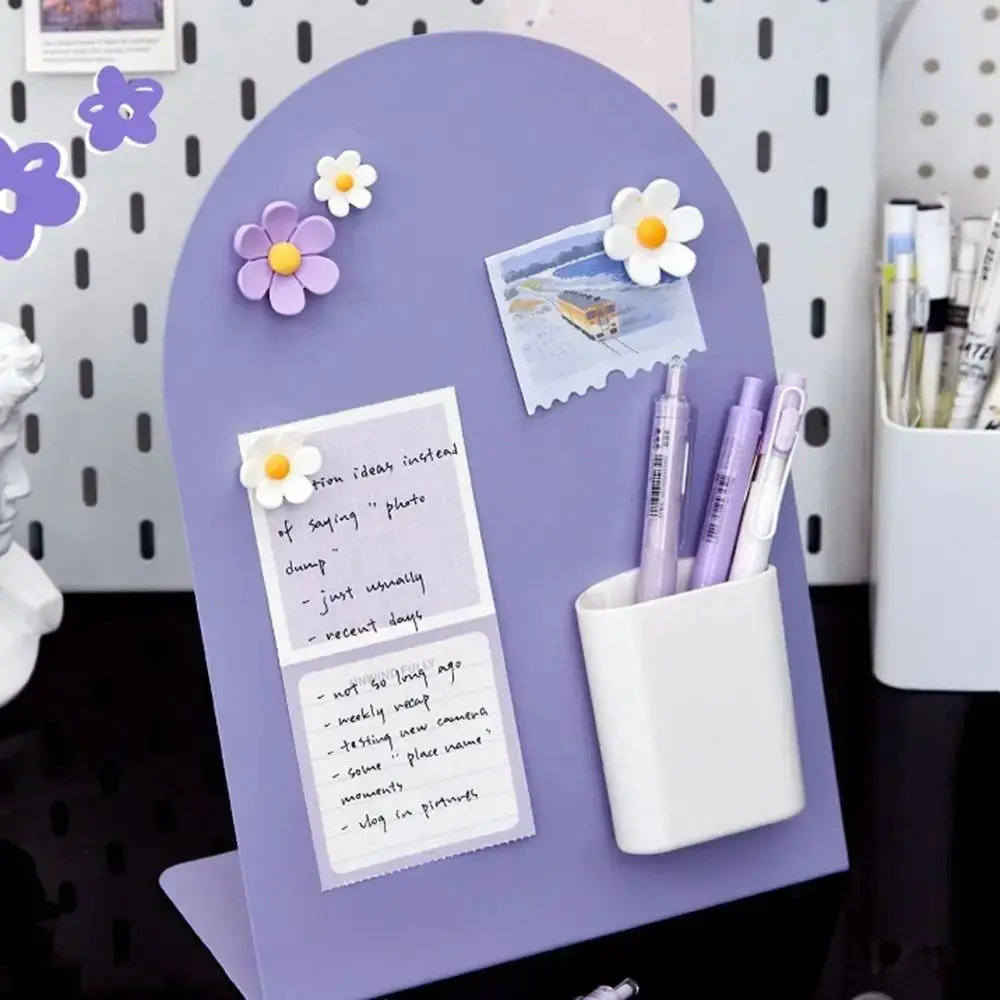 Papan Pesan Desktop Logam, Papan Pesan Berdiri, Ornamen, Papan Pesan Kapasitas Besar, Dekoratif Tulisan Tangan