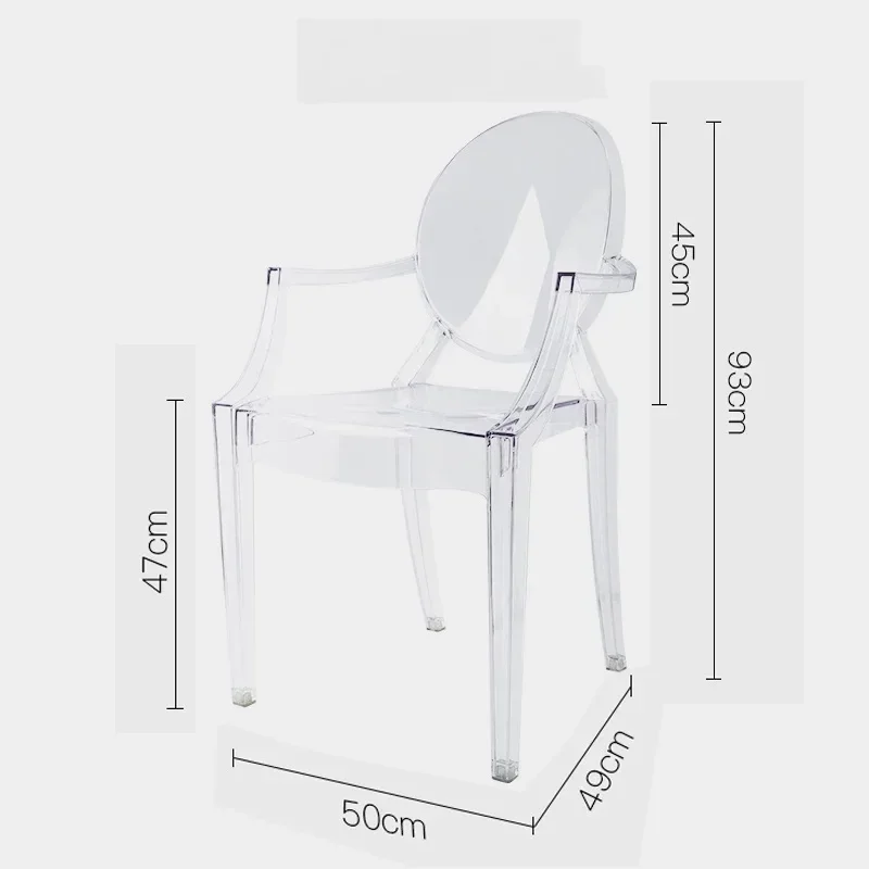 Modern Kitchen Plastic Dining Chair Nordic Restaurant Minimalist Acrylic Clear Dining Chair cadeira de jantar house furnitures