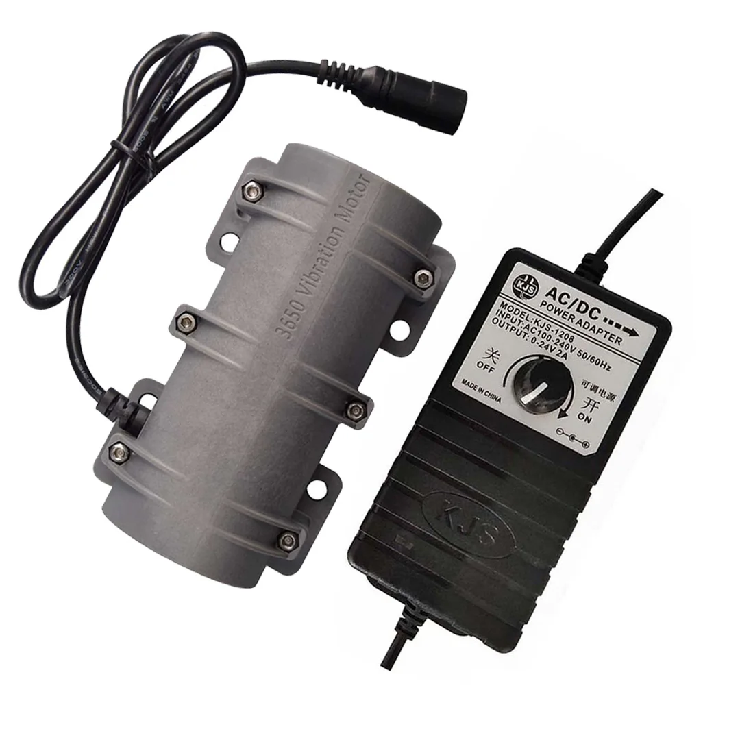 SL-VBM-3650 DC 12V Industrial Vibration Motor 3800RPM with Speed Controller for DIY Massage Bed Chair Shaker Frog Feeder