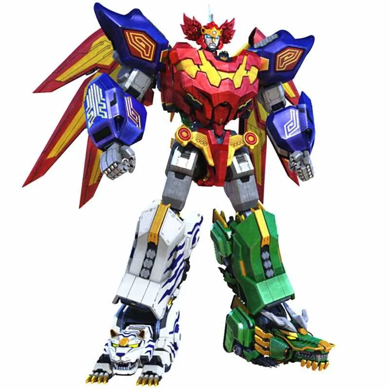 Children Toys Gifts 5 in 1 Assembly Dinozords Transformation Ranger Megazord Robot Action Figures Children Toys Gifts 2024