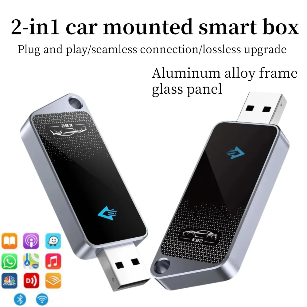 

Беспроводной адаптер CarPlay, беспроводной адаптер CarPlay с двойной системой, совместимый с IOS/Android Auto, plug and play, без задержки