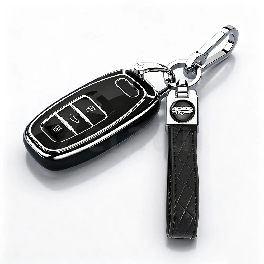 TPU Car Key Cover Case Shell Fob Holder For Audi A1 A3 A4 A5 A6 A7 A8 Quattro Q3 Q5 Q7 S4 S5 S6 S7 S8 R8 TT Accessories