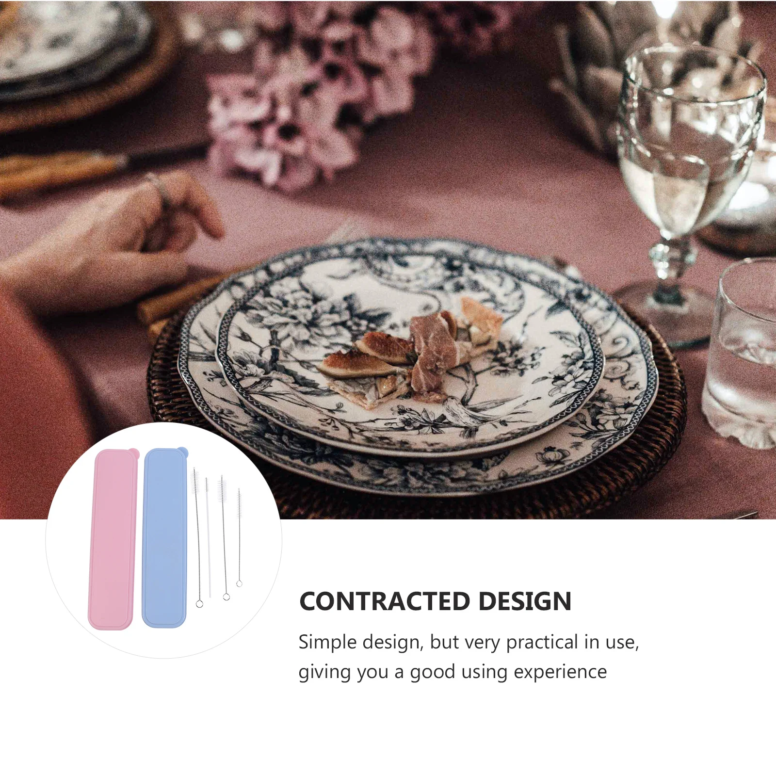 

1Set Straw Accessories Portable Storage Boxes Smooth Surface Practical Straw Containers for Home Restaurant Buffet Hotel