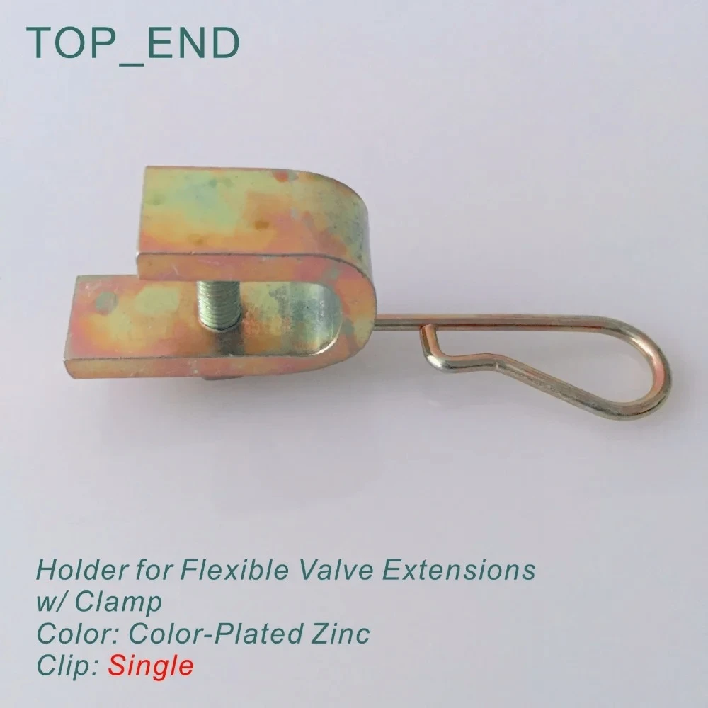 

AW-Holder For Flexible Valve Extensions with Clamp,Single Clip,Hex Screw,Finish: Color Plated Zinc,Fastener(1144 Single)