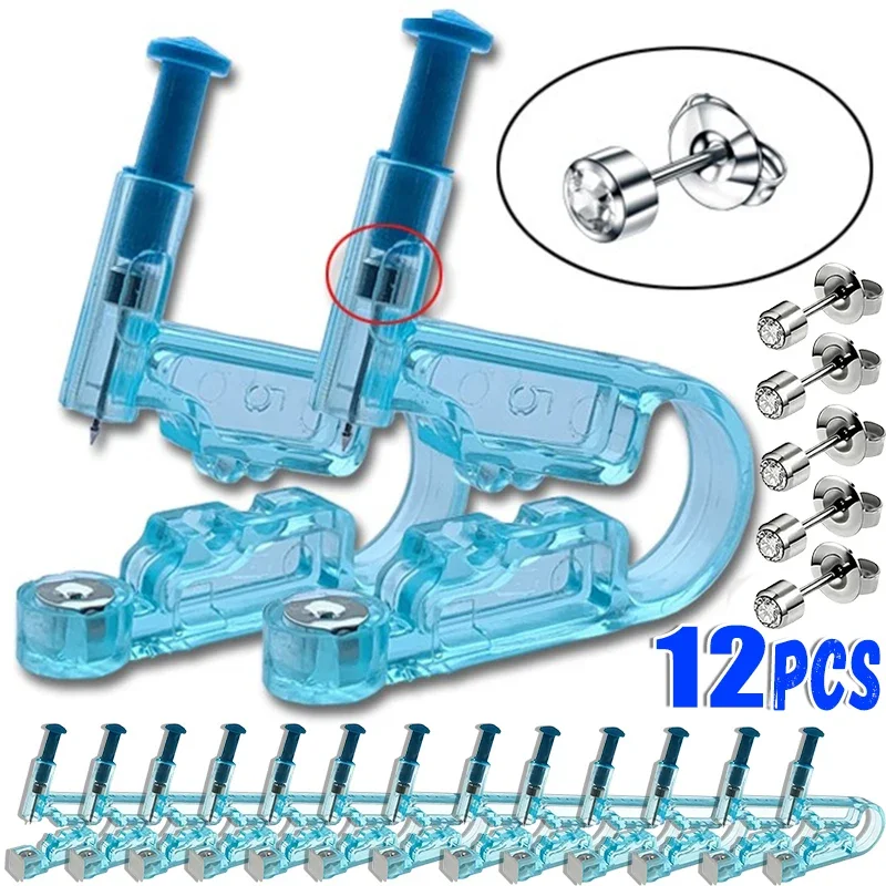 Disposable Ear Piercing Gun Kit With Rack Healthy Safety Earring Nose Piercer Tool Machine Sterile Body Jewelry No Inflammation image 2