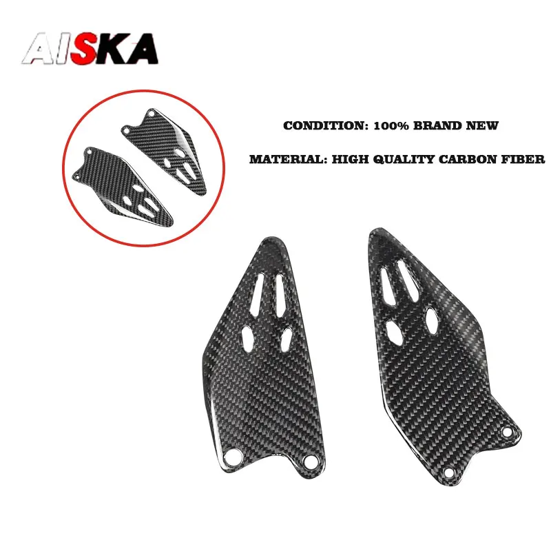 طقم واقي قدم من ألياف الكربون الخالص ، لوحة واقي كعب ، ملحقات دراجة نارية ، مسند كاواساكي