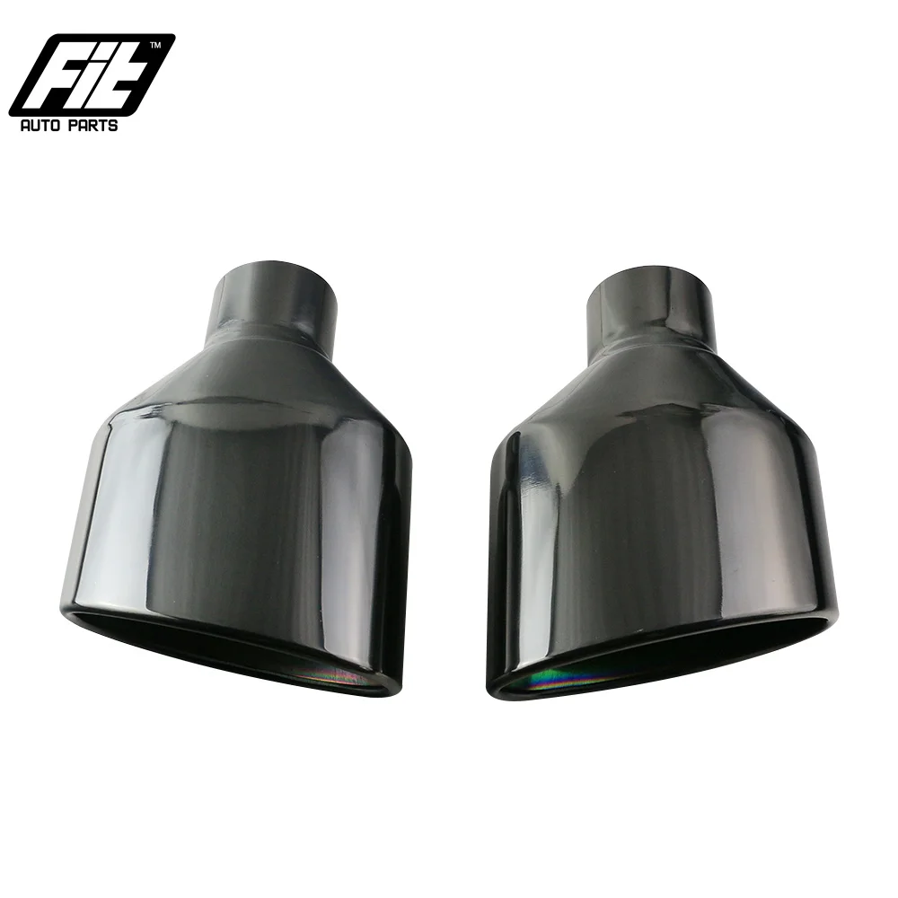 Universal Car Exhaust Tip for Audi Polish Stainless Steel Car Rolled/Oval Outlet Slant End Pipe