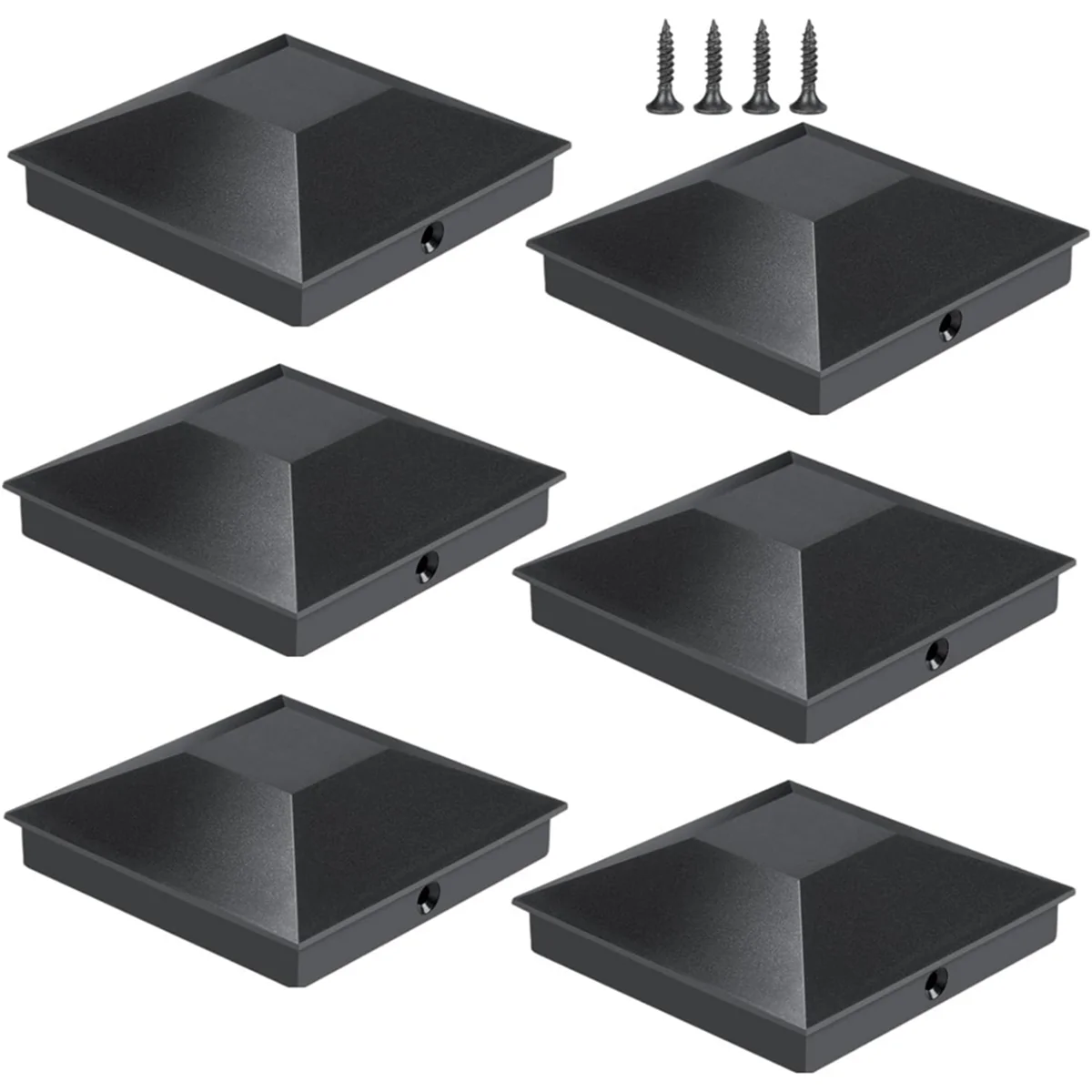 ABNH (3,5 pulgadas x 3,5 pulgadas) tapas de postes de cerca de madera, impermeables a prueba de rayos UV, mantienen el poste de grietas y aposamiento para tapas de postes cubierta 6 piezas