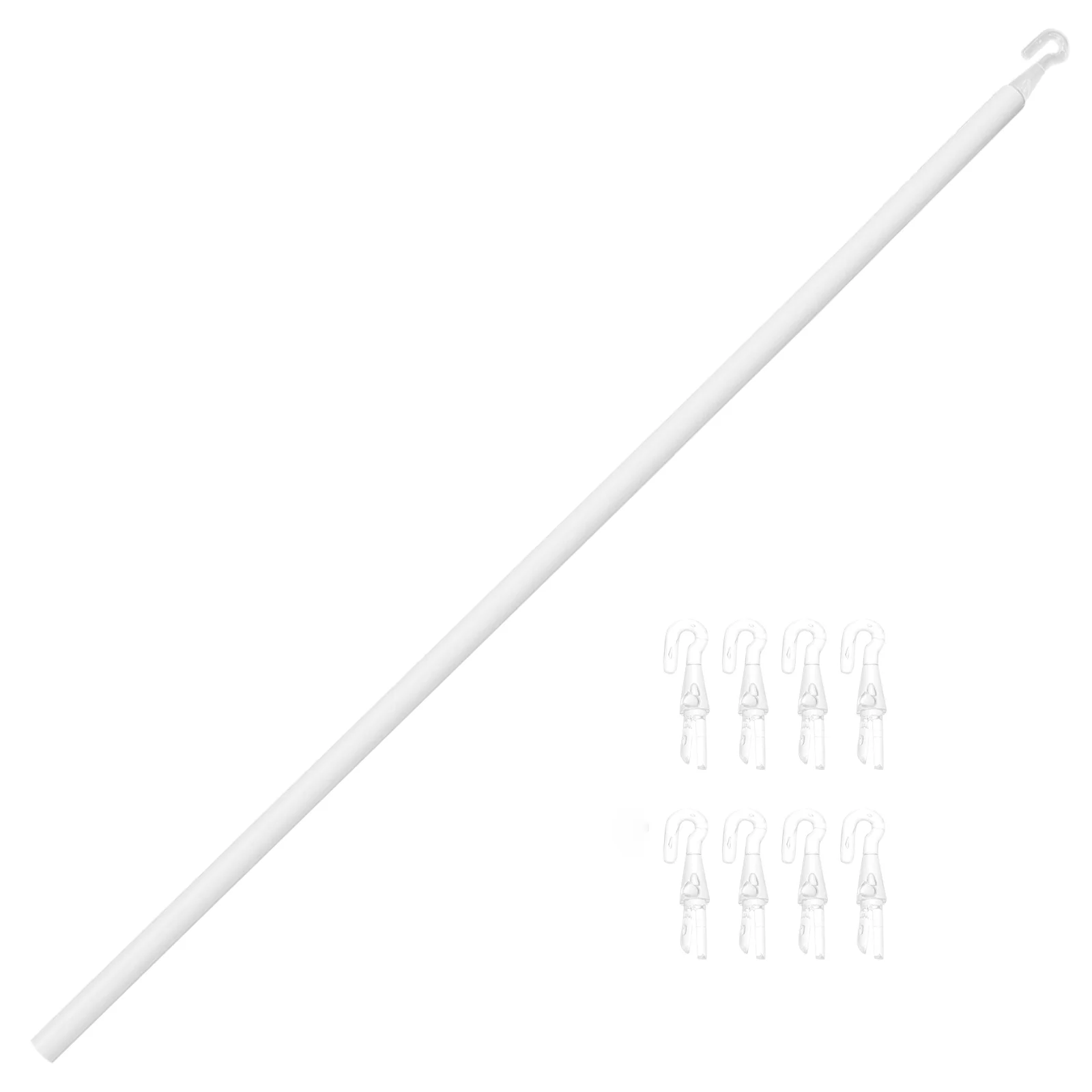 Venetian Blind Rod Stick Wands Drapery Pull Hook Curtain Opener Replacement with Rods Plastic for