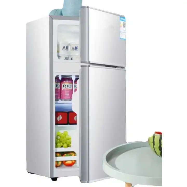 BCD-118 ثلاجة بفريزر علوي بباب مزدوج، ثلاجة منزلية ذكية للمنزل، ثلاجة مدمجة
