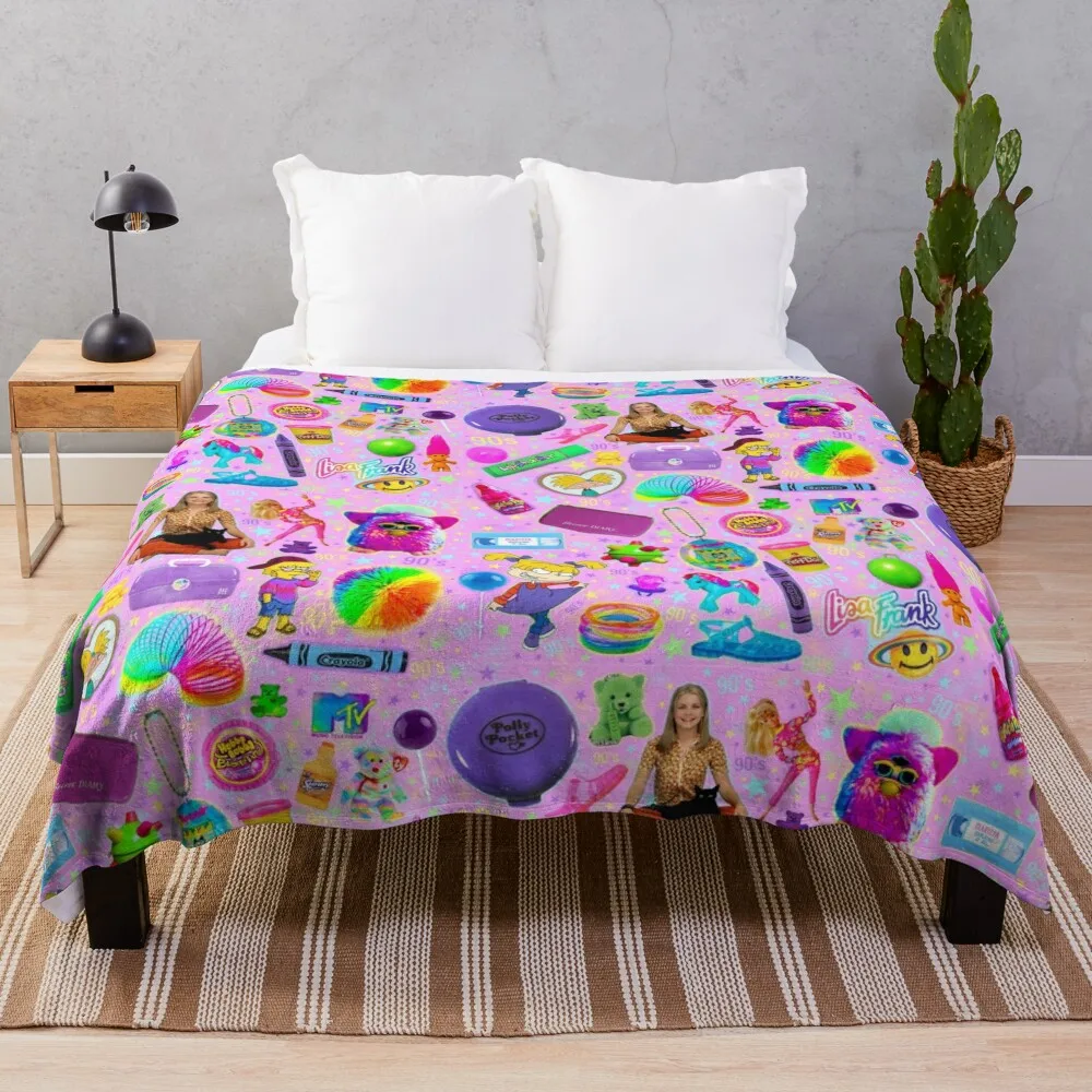 

Bubblegum Nineties Throw Blanket Loose For Decorative Sofa Thin Sofa Blankets