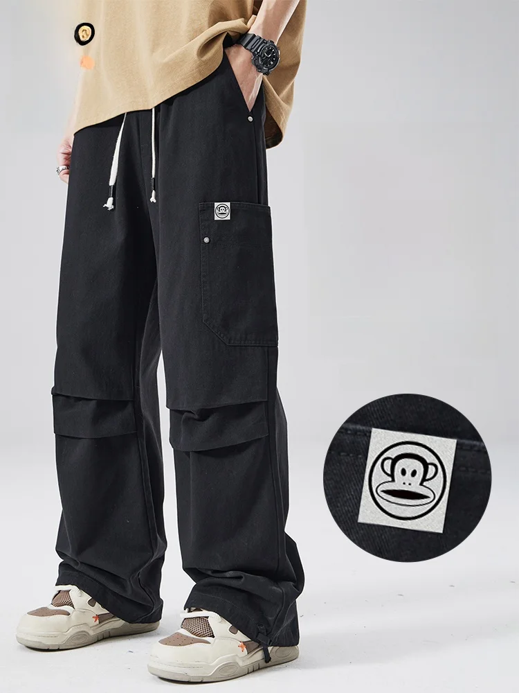 

Мужские повседневные хлопковые рабочие брюки PaulFrank American Sle Paratrooper, свободные, прямого кроя, удобные, дышащие, для отдыха