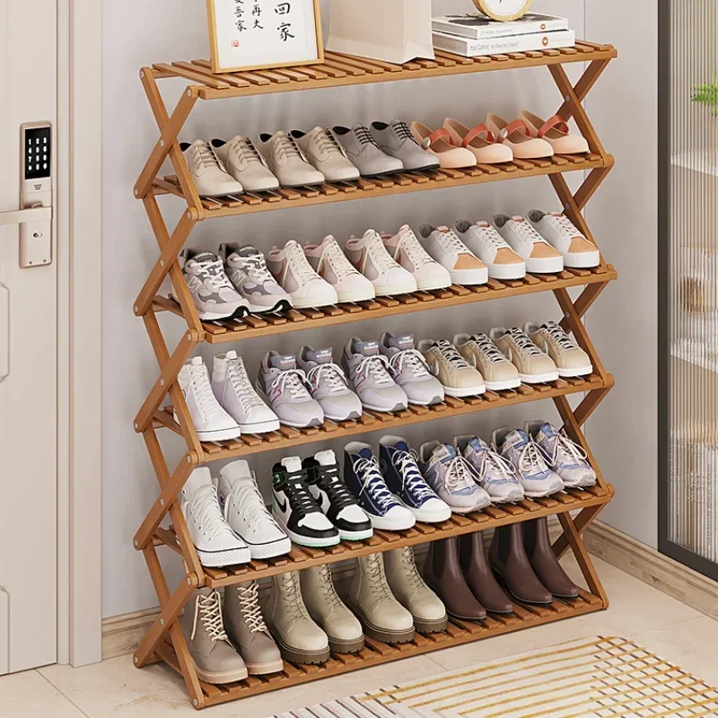 

Foldable Shoe Rack Without Installation Multi Level Household Doorstep Storage Shoe Rack Modern Minimalist Style