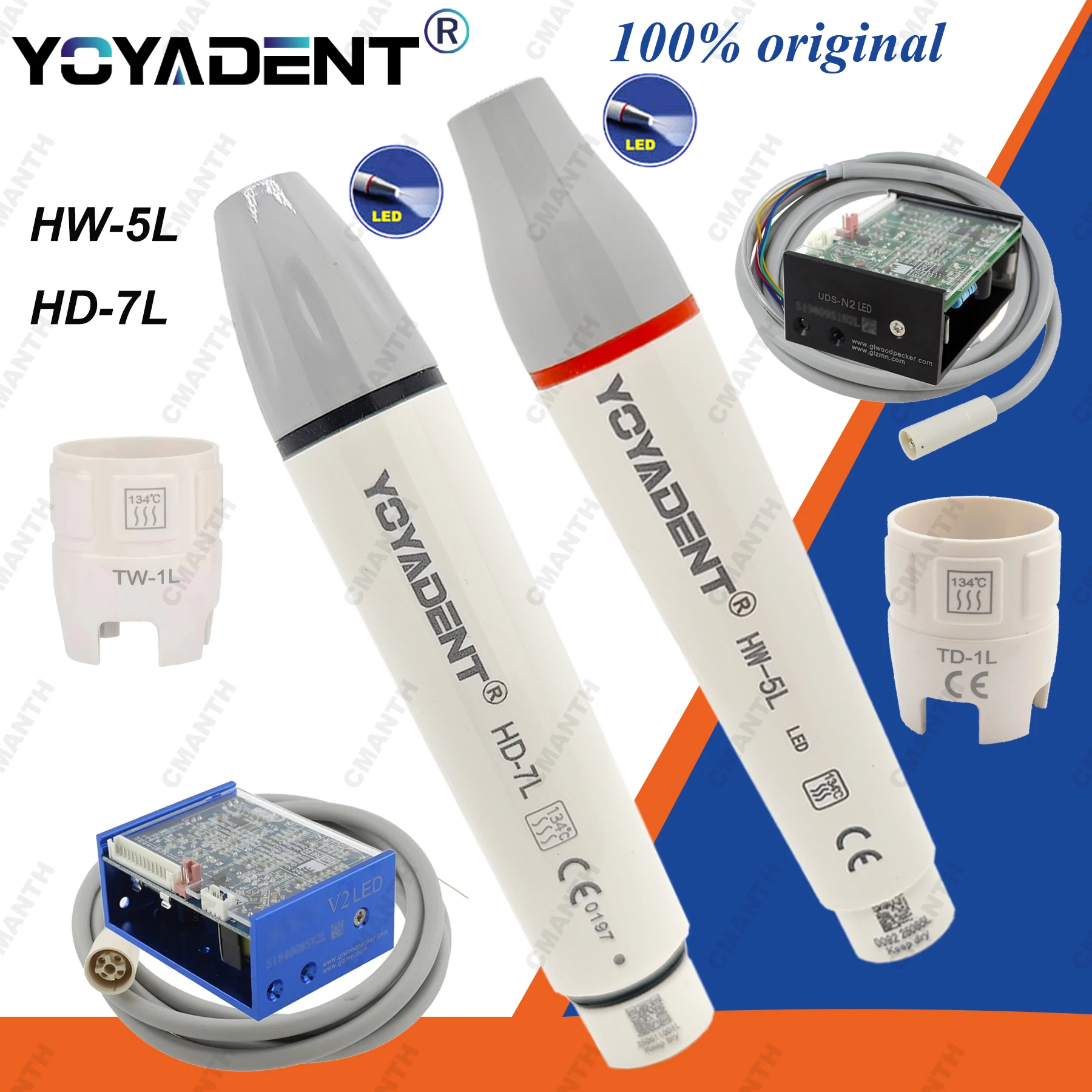 

Стоматологический ультразвуковой скалер, наконечник со светодиодной подсветкой, подходит для Woodpecker EMS/DTE NSK Satelec Acteon, ультразвуковой скалер, стоматологический материал