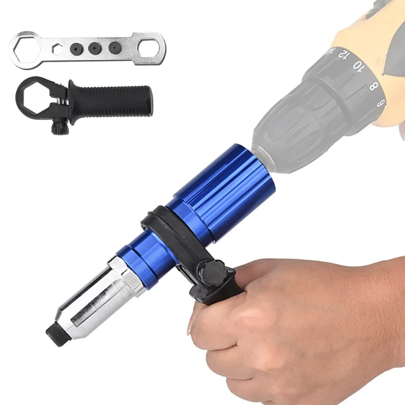 Electric Drill Rivet Gun Adapter Aluminum Alloy Nut Riveter Insert Nail Quickly Pull Power Tools Accessories