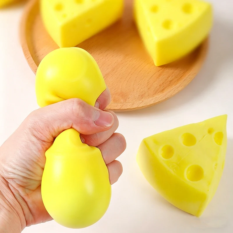 Soft Squishy Simulated Cheese Squeeze Toy Milk-flavored Food