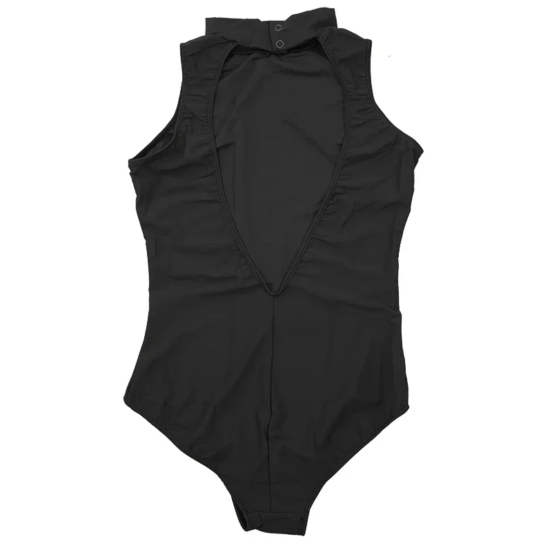 New Adult Deep V-Back High Neck Tank Ballet Leotard Female Dancewear Backless Sleeveless Gymnastics Spandex Bobysuit Yoga Outfit