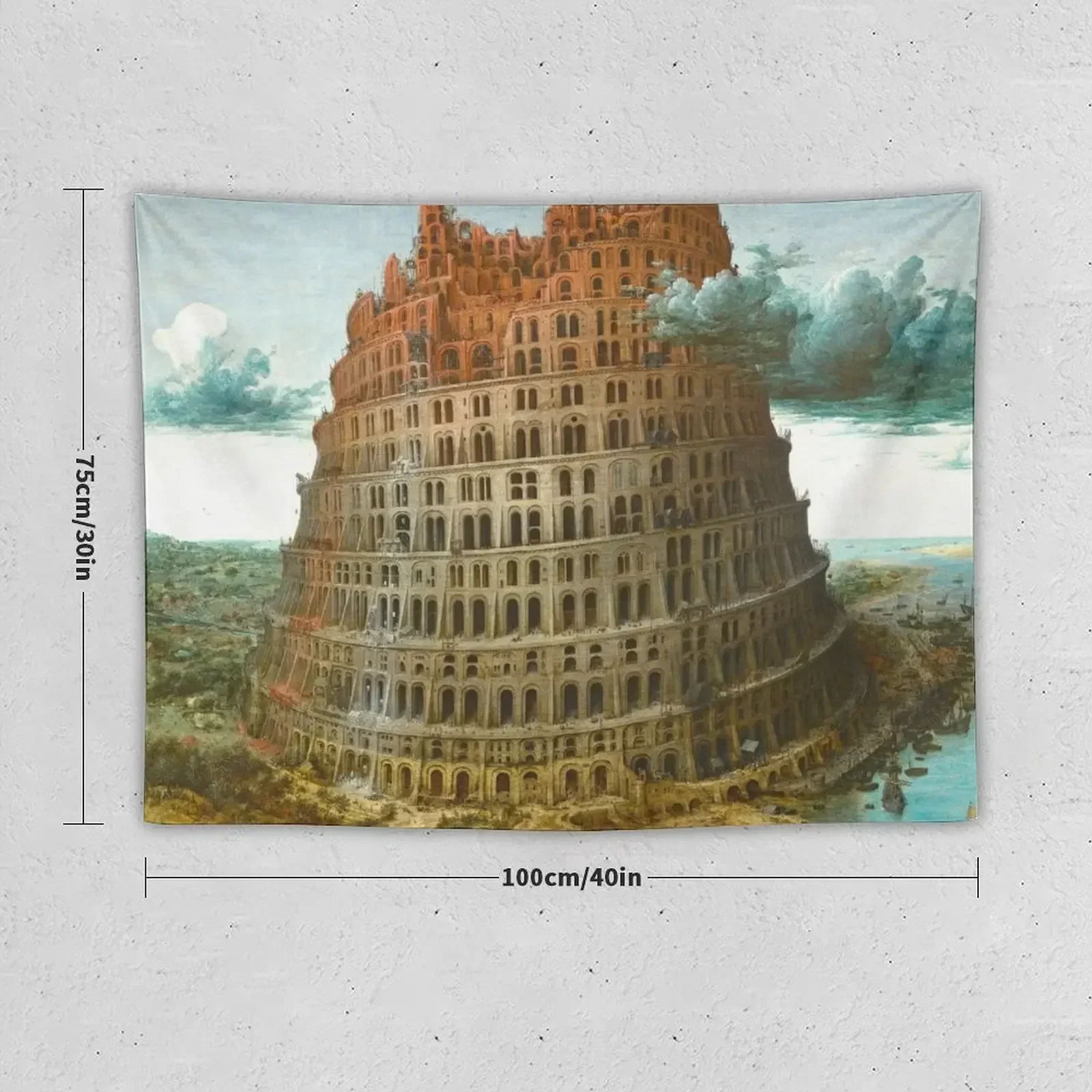 HD. The (Little) Tower of Babel, by Pieter Bruegel the Elder. HIGH DEFINITION Tapestry Bedroom Decor Tapestry