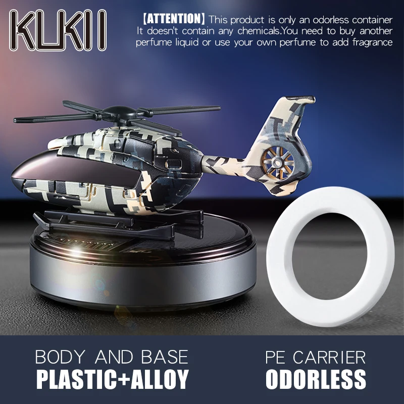 DIY Parfüm Geruchlose solarbetriebene Energie Autozubehör Hubschrauber Ornamente Lufterfrischer Dekorationen Duftdiffusor Männer